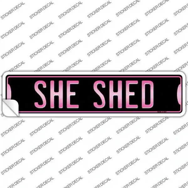 She Shed Novelty Narrow Sticker Decal | Smart Blonde