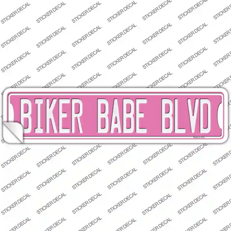 Biker Babe Novelty Narrow Sticker Decal Small