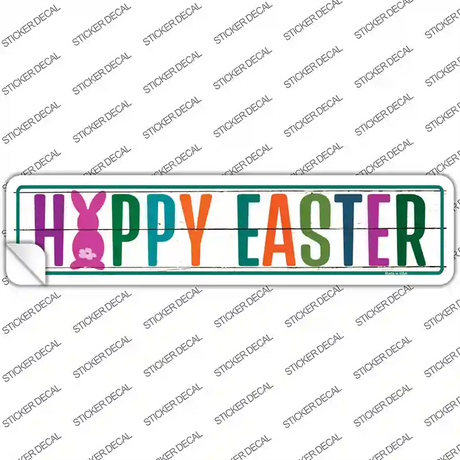 Happy Easter Novelty Narrow Sticker Decal Small