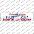 North Carolina Trump 2024 Novelty Narrow Sticker Decal Small