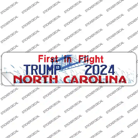 North Carolina Trump 2024 Novelty Narrow Sticker Decal Small