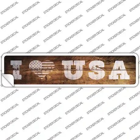 I Love USA Novelty Narrow Sticker Decal