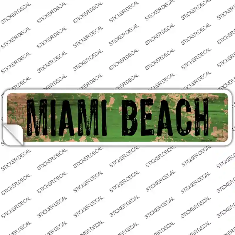 Miami Beach Novelty Narrow Sticker Decal | Smart Blonde