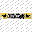 Chicken Crossing Novelty Narrow Sticker Decal Small