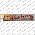 Aloha Spoken Here Novelty Narrow Sticker Decal Small