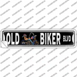 Old Biker Novelty Narrow Sticker Decal Small