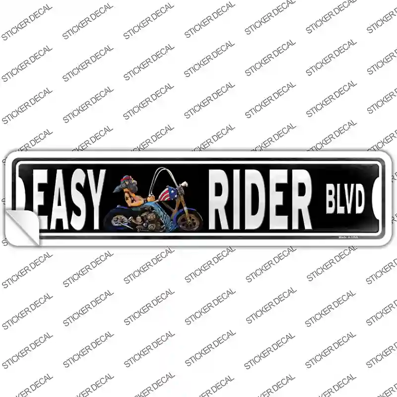 Easy Rider Novelty Narrow Sticker Decal – A Smart Blonde