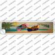 Arizona and US Flag Novelty Narrow Sticker Decal Small