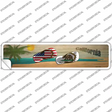 California and US Flag Novelty Narrow Sticker Decal Small