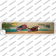 Maryland and US Flag Novelty Narrow Sticker Decal Small