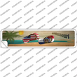 Missouri and US Flag Novelty Narrow Sticker Decal Small