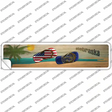 Nebraska and US Flag Novelty Narrow Sticker Decal Small