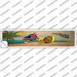 New Mexico and US Flag Novelty Narrow Sticker Decal Small