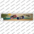 Virginia and US Flag Novelty Narrow Sticker Decal Small