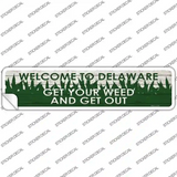 Delaware Weed Novelty Narrow Sticker Decal Small