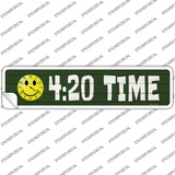 420 Time Novelty Narrow Sticker Decal Small