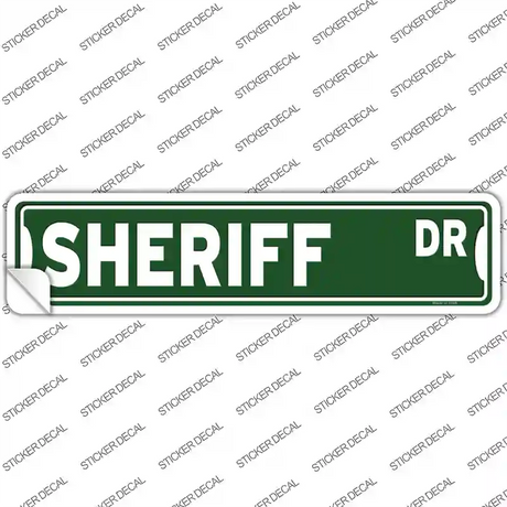 Sheriff Dr Novelty Narrow Sticker Decal Small