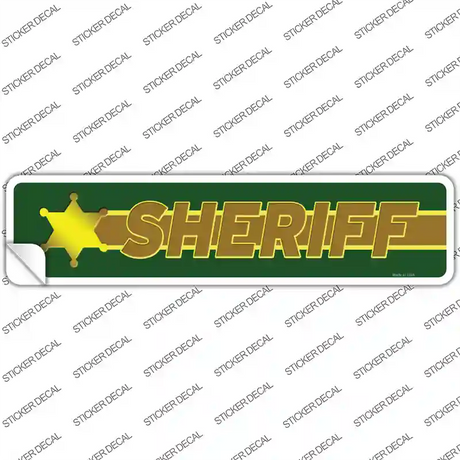 Sheriff Thin Brown Line Novelty Narrow Sticker Decal Small