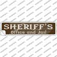 Sheriffs Office and Jail Brown Novelty Narrow Sticker Decal Small