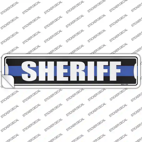 Sheriff Blue Line Novelty Narrow Sticker Decal Small