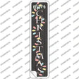 Merry Christmas Lights Black Novelty Narrow Sticker Decal Small