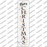 Merry Christmas Lights White Novelty Narrow Sticker Decal Small