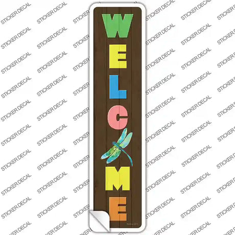 Welcome Dragon Fly Novelty Narrow Sticker Decal Small