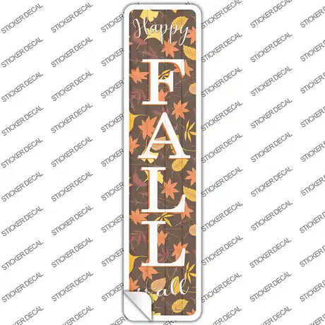 Happy Fall Yall Leaves Novelty Narrow Sticker Decal Small