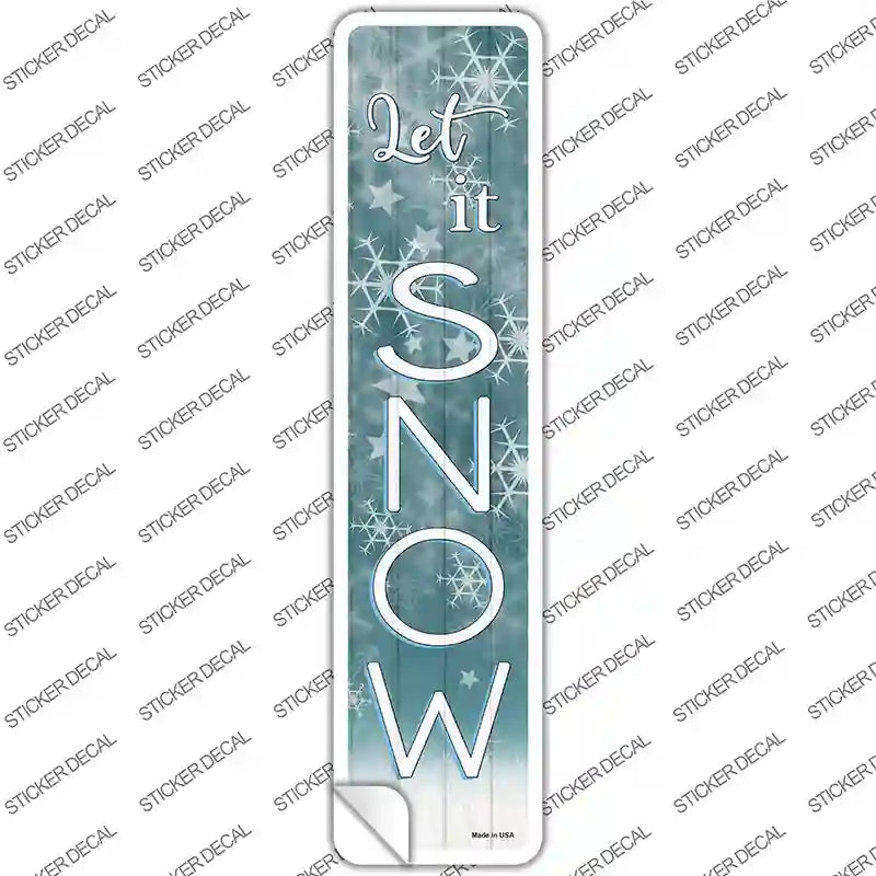 Let It Snow Novelty Narrow Sticker Decal Small