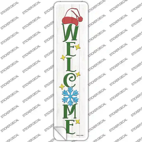 Welcome Hat White Novelty Narrow Sticker Decal Small