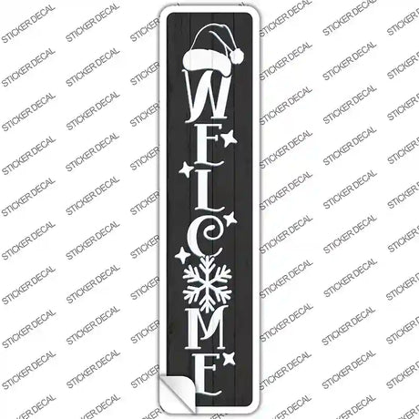 Welcome Hat Black Novelty Narrow Sticker Decal Small