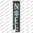 Noel Black Novelty Narrow Sticker Decal Small