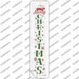 Merry Christmas White Novelty Narrow Sticker Decal Small