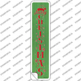 Merry Christmas Green Novelty Narrow Sticker Decal Small