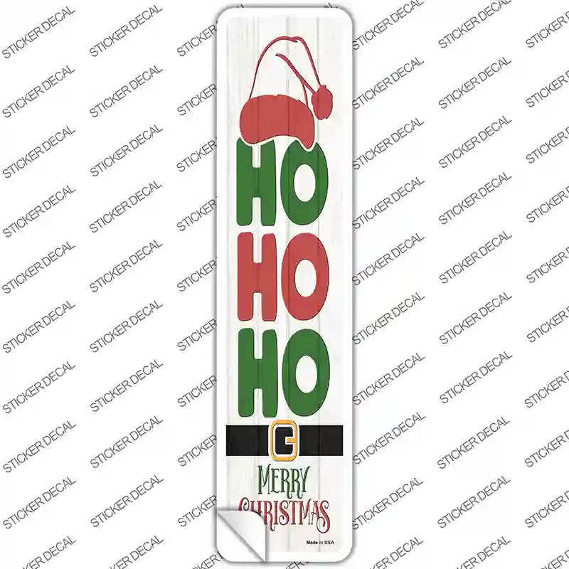 Ho Ho Ho White Novelty Narrow Sticker Decal Small