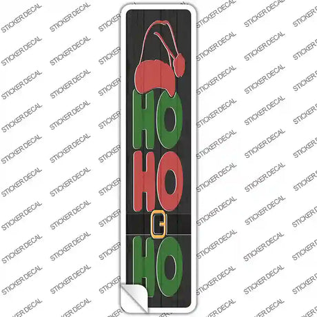 Ho Ho Ho Black Novelty Narrow Sticker Decal Small