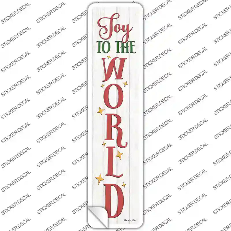 Joy To The World White Novelty Narrow Sticker Decal Small