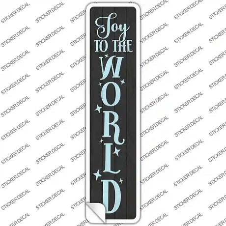 Joy To The World Black Novelty Narrow Sticker Decal Small