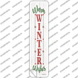 Warm Winter Wishes White Novelty Narrow Sticker Decal Small