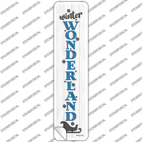 Winter Wonderland White Novelty Narrow Sticker Decal Small