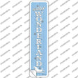 Winter Wonderland Blue Novelty Narrow Sticker Decal Small