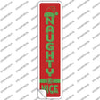 Naughty Nice Red Novelty Narrow Sticker Decal Small