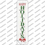 Happy Holidays White Novelty Narrow Sticker Decal Small