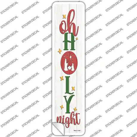 Oh Holy Night White Novelty Narrow Sticker Decal Small