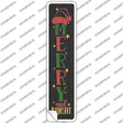 Merry and Bright Black Novelty Narrow Sticker Decal Small