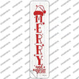 Merry and Bright White Novelty Narrow Sticker Decal Small