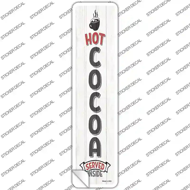 Hot Cocoa White Novelty Narrow Sticker Decal Small