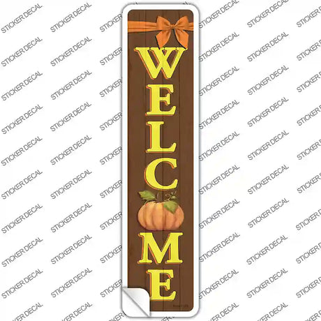 Welcome Pumpkin Novelty Narrow Sticker Decal Small