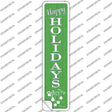 Happy Holidays Green Novelty Narrow Sticker Decal Small