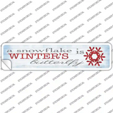 Winters Butterfly Novelty Narrow Sticker Decal Small